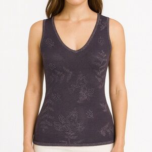 Dana Buchman Aubergine Purple & Silver Sweater PP